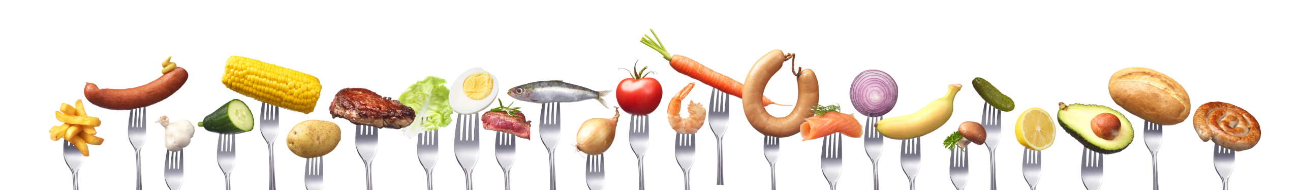 Auswahl frischer Lebensmittel für Ernährungsberatung